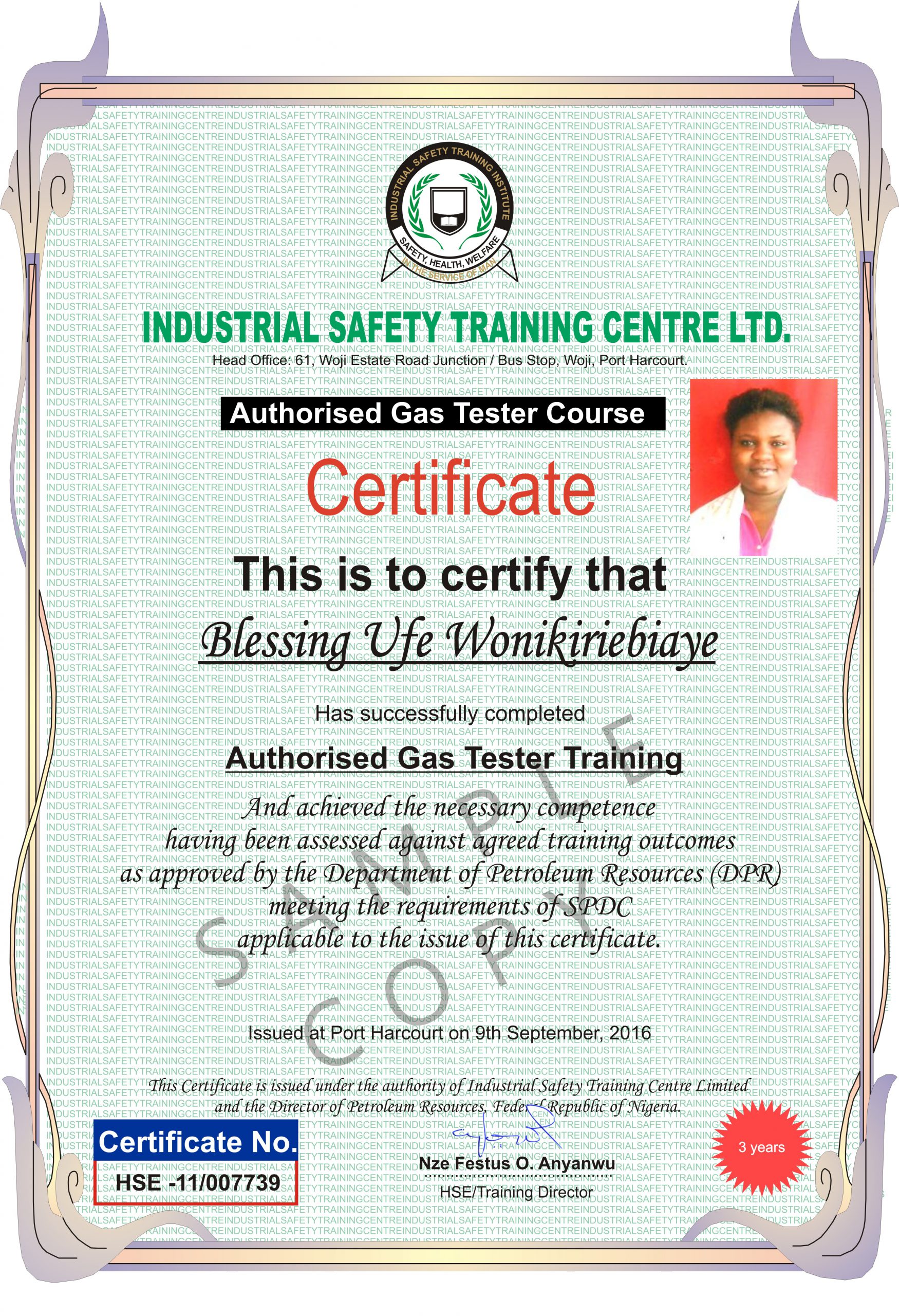 Authorized Gas Tester [AGT] Training Industrial Safety Training